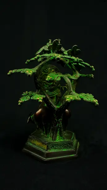Statue sacrée bénie – Krishna sous l’arbre n°1 – 33 cm, vue complémentaire n°5
