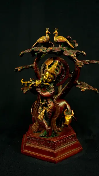 Statue sacrée bénie – Krishna sous l’arbre – deux modèles, vue complémentaire n°6