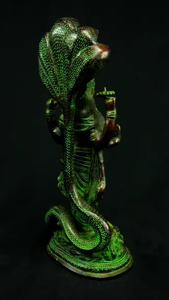 Statue bénie de Dhanvantari provenant d’Inde, détail complémentaire n°8