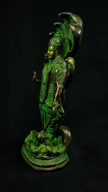 Statue bénie de Dhanvantari provenant d’Inde, détail complémentaire n°12