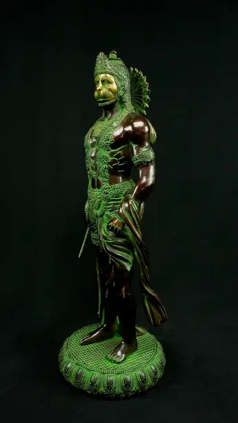 Statue sacrée bénie – Hanuman n°3, détail sculpté n°1