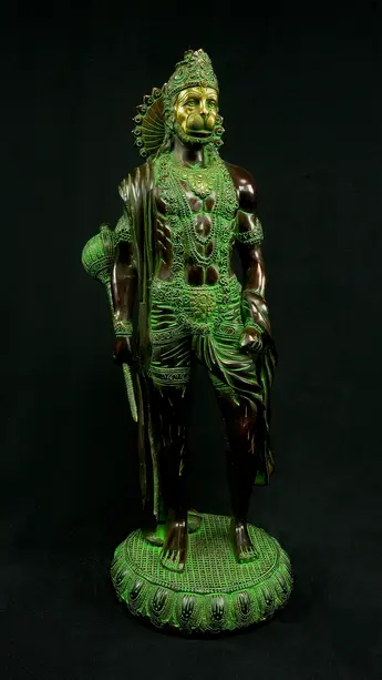 Statue sacrée bénie – Hanuman n°3, détail sculpté n°3