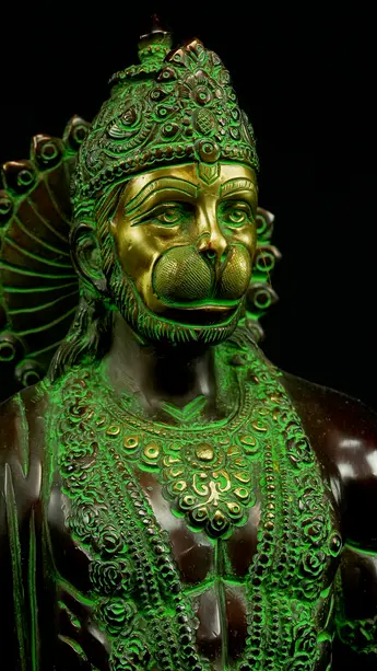 Détail du visage de Hanuman n°3