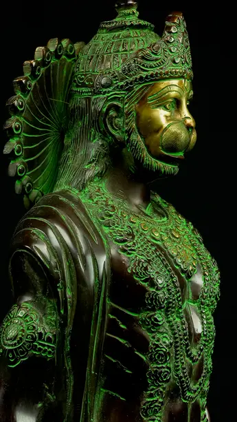 Statue sacrée bénie – Hanuman n°3, détail sculpté n°5