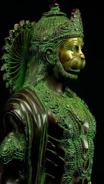 Statue sacrée bénie – Hanuman n°3, détail sculpté n°6