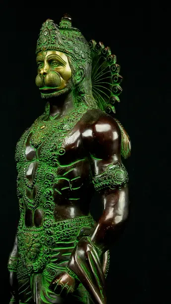 Statue sacrée bénie – Hanuman n°3, détail sculpté n°10
