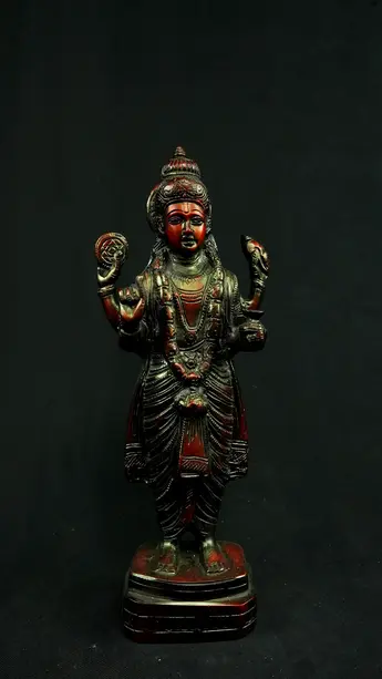 Dhanvantari béni n°2 en laiton, vue de face