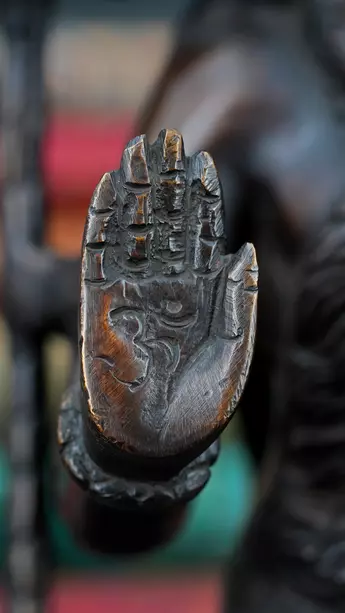 Détail de la main de Shiva