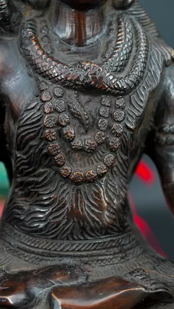 Statue sacrée bénie – Shiva en méditation – 25 cm, vue complémentaire n°8