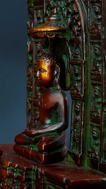 Statue sacrée bénie – Mahavira au sanctuaire – 36 cm, vue complémentaire n°9