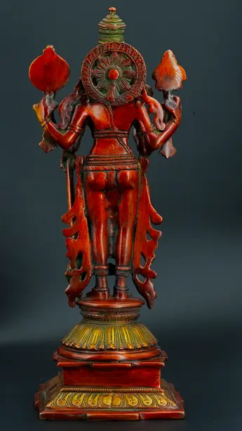 Vishnu en laiton, vue de profil