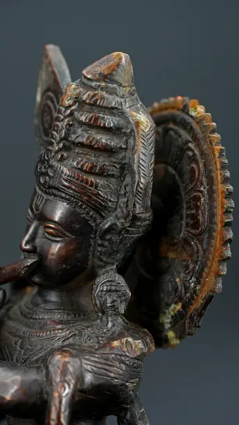 Détail du visage de Krishna