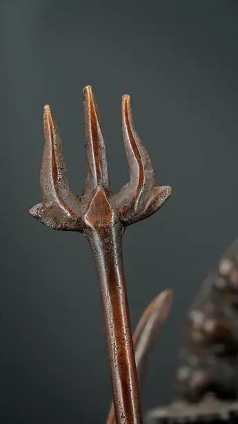 Détail du trident de Durga