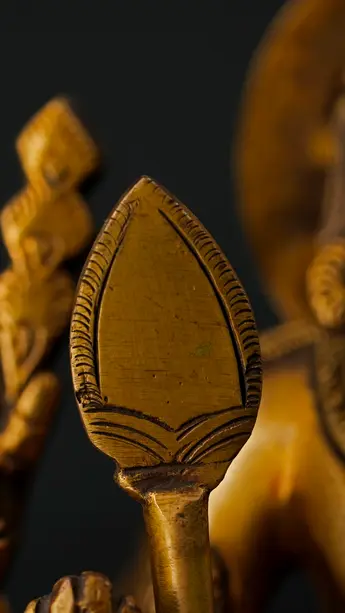 Statue sacrée bénie – Murugan au paon – 36 cm, vue complémentaire n°4