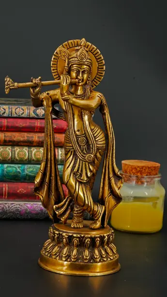 Statue sacrée bénie – Krishna, vue complémentaire n°3
