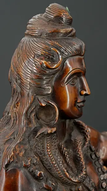 Statue bénie de Shiva provenant de Delhi, en Inde, vue complémentaire n°5
