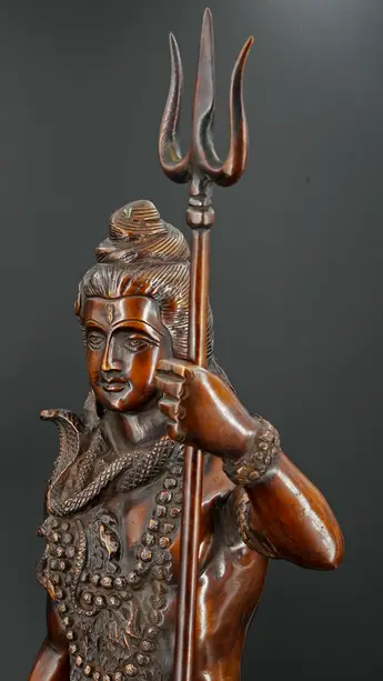 Statue bénie de Shiva provenant de Delhi, en Inde, détail complémentaire n°6