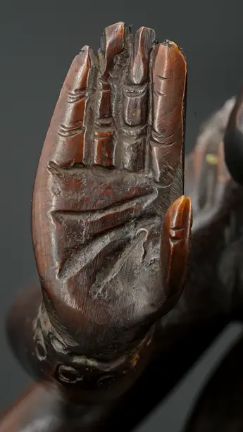 Statue bénie de Ganesh Guerrier en laiton, détail complémentaire n°5
