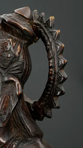 Statue bénie de Ganesh Guerrier en laiton, détail complémentaire n°9