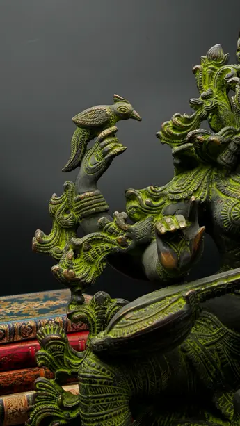 Détail de la vînâ de Saraswati