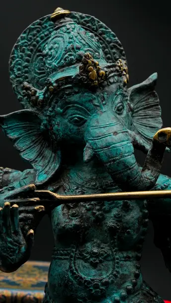 Détail du visage de Ganesh