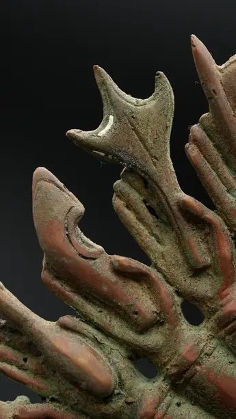 Statue bénie d’Avalokiteshvara aux 1 000 bras en laiton, détail complémentaire n°12