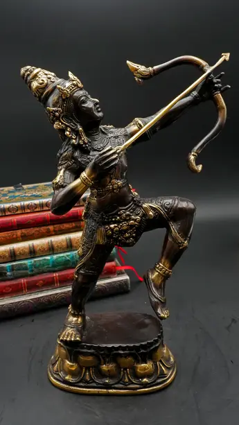 Statue sacrée bénie – Indra à l’arc – 34 cm, vue complémentaire n°5