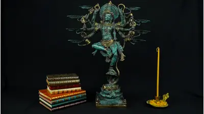 Lakshmi bénie n°1 en laiton réalisée à la cire perdue