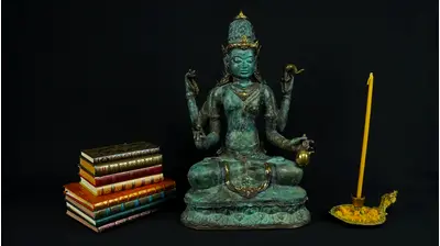 Statue bénie de Brahma n°2 en laiton réalisée à la cire perdue