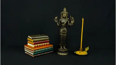 Shiva indonésien béni à six bras, en laiton
