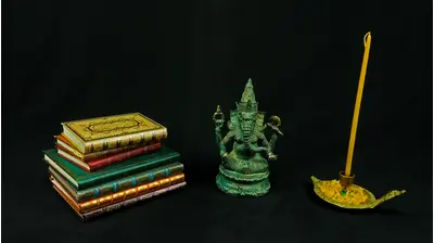 Ganesh vert béni en laiton réalisé à la cire perdue