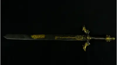 Épée khadga vue horizontalement