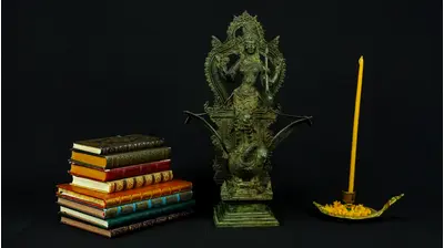 Saraswati bénie sur son cygne en laiton