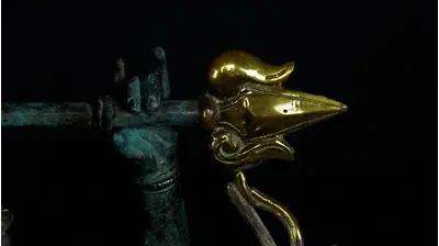 Statue bénie de Shiva Nataraja en laiton, détail complémentaire n°4