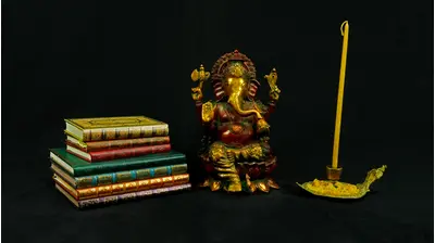 Ganesh béni n°1 assis en laiton