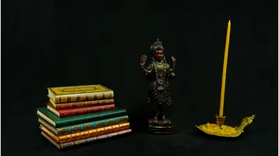 Statue bénie de Dhanvantari n°1 en laiton
