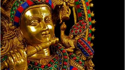 Détail du visage de Krishna