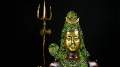 Statue sacrée bénie – Grand Shiva au trident – 61 cm, vue complémentaire n°4