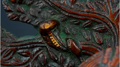 Statue sacrée bénie – Dhakshinamurti – Esprit du Sud, détail sculpté n°6