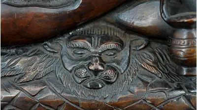 Statue sacrée bénie – Shiva en méditation – 25 cm, détail sculpté n°2