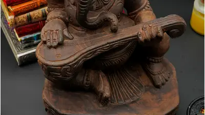 Détail de la vînâ de Ganesh