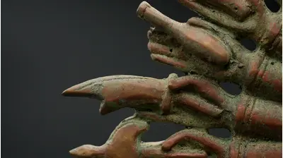 Statue bénie d’Avalokiteshvara aux 1 000 bras en laiton, détail complémentaire n°14
