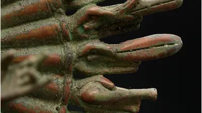 Statue bénie d’Avalokiteshvara aux 1 000 bras en laiton, détail complémentaire n°25