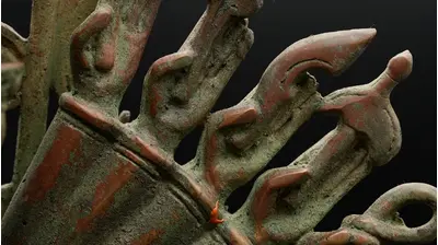 Statue bénie d’Avalokiteshvara aux 1 000 bras en laiton, détail complémentaire n°29