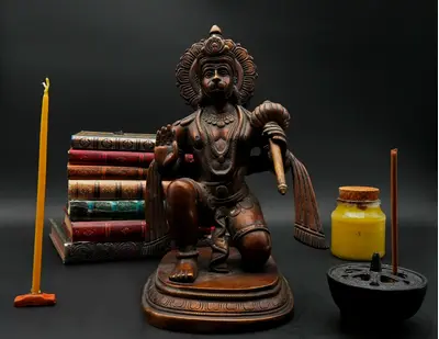 Statue sacrée bénie – Hanuman, vue complémentaire n°7