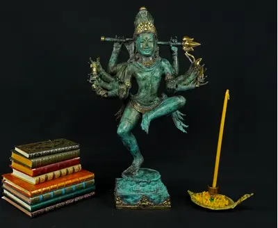 Statue bénie de Shiva Nataraja en laiton
