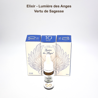 Flacon Vertu de Sagesse devant son étui