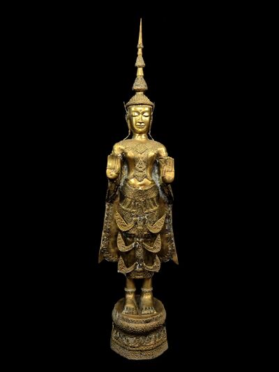 Grand Bouddha béni de la Protection en laiton