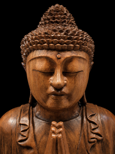 Détail du visage du Bouddha Ancrer la Lumière