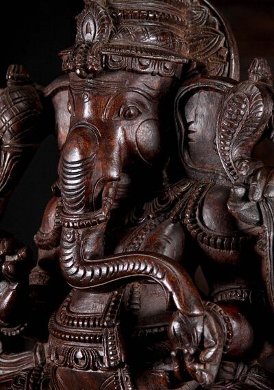 Statue sacrée bénie – Grand Ganesh – 92 cm, vue complémentaire n°5